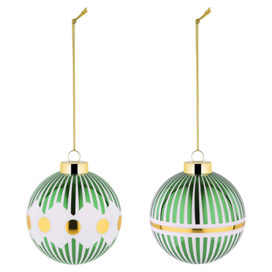 Weihnachtskugel grün  Set Delight von Alessi