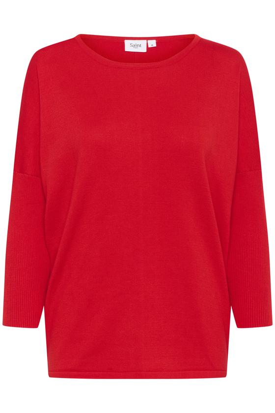 SAINT TROPEZ MilaSZ R-Neck Pullover 30500003 - rot