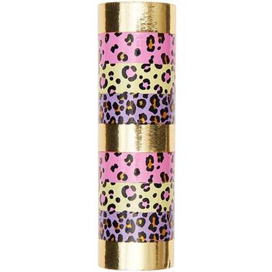 RICO DESIGN Luftschlangen Leo Muster bunt - gold