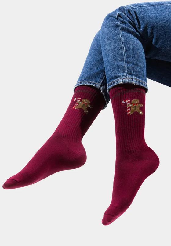 Socken Sport Organic Gingerbread Christmas von Kabak