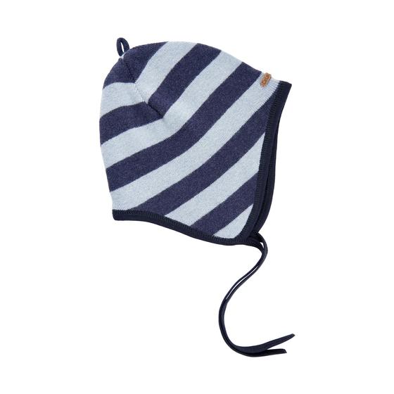 Strickmütze aus Wolle-Baumwolle-Mix, zwei Farben