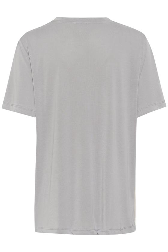 SOAKED IN LUXURY T-Shirt SLColumbine V-Neck 30406588 - hellgrau