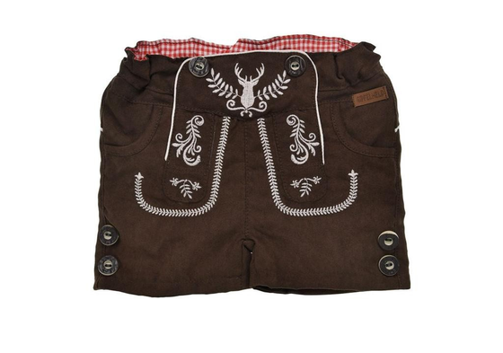 Trachtenshorts, verstellbarer Bund, braun