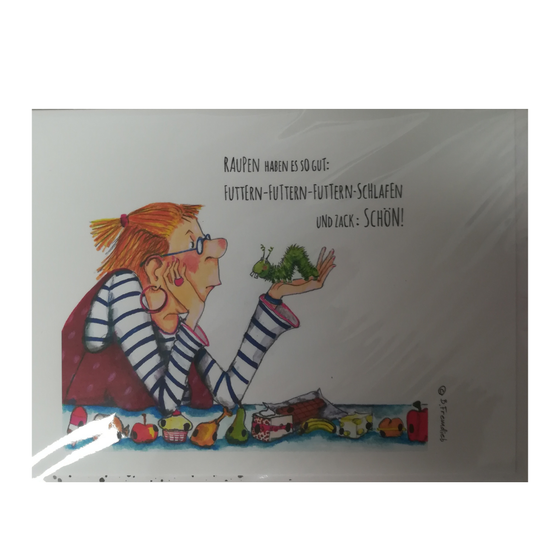 Doppelkarte mit Umschlag "Raupen haben es so gut*