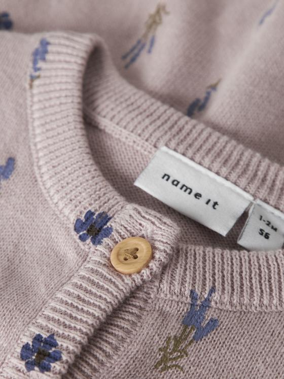Name It Strickjacke Mini Flowers Burnished Lilac