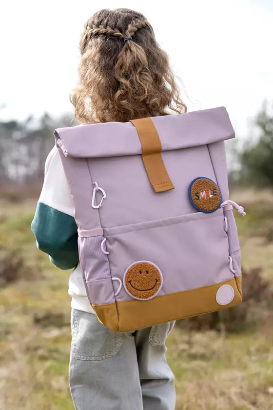 Lässig Kindergartenrucksack Rolltop 12L - Little Gang Lila