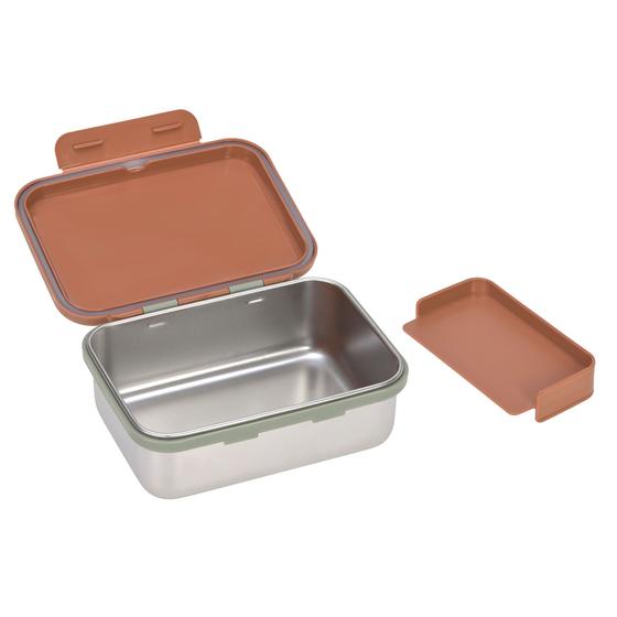 Kinder Brotdose - Lunchbox Edelstahl Happy Prints Caramel