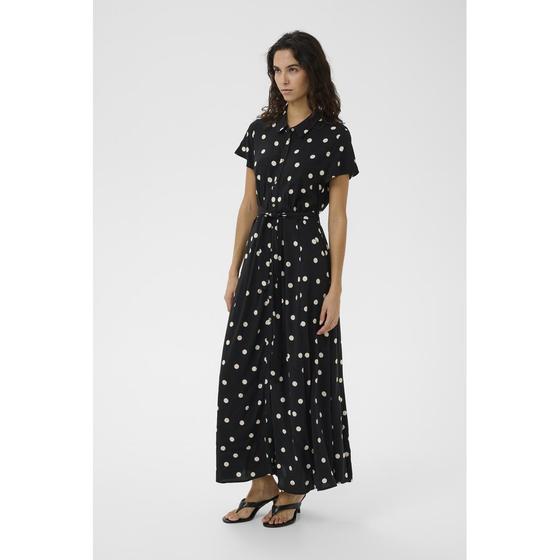SOAKED Maxi Kleid gepunktet SLArjana 30404807 - schwarz-creme