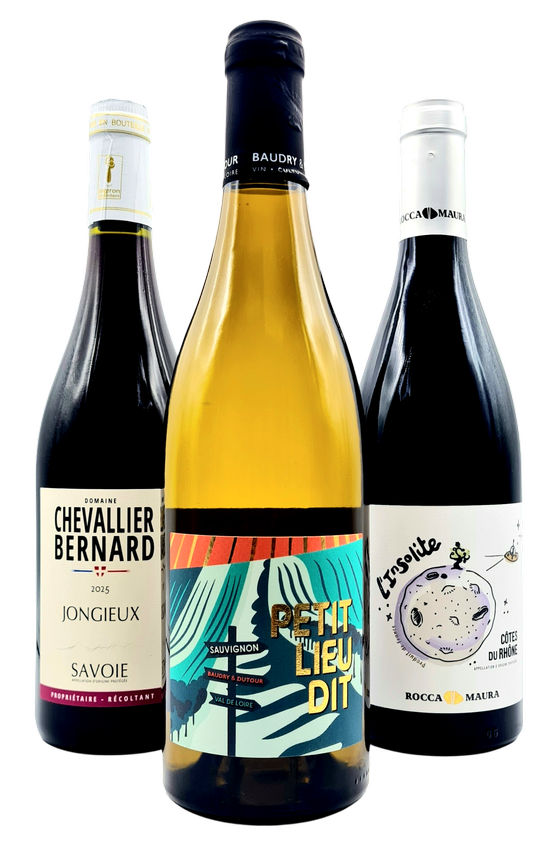 Französisches Weinpaket zum Grillen mit Sauvignon Blanc, Gamay und Côtes du Rhône – ideale Weinbegleitung zu BBQ, Steak und Grillabend