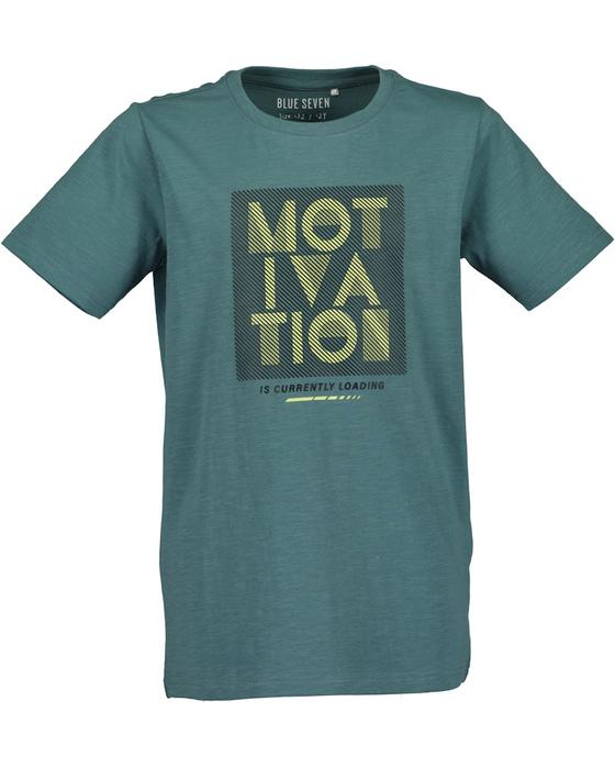 T-Shirt "Motivation", Baumwolle, petrol
