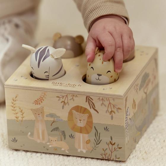 Little Dutch Holz Pop Up Safari Friends Grün