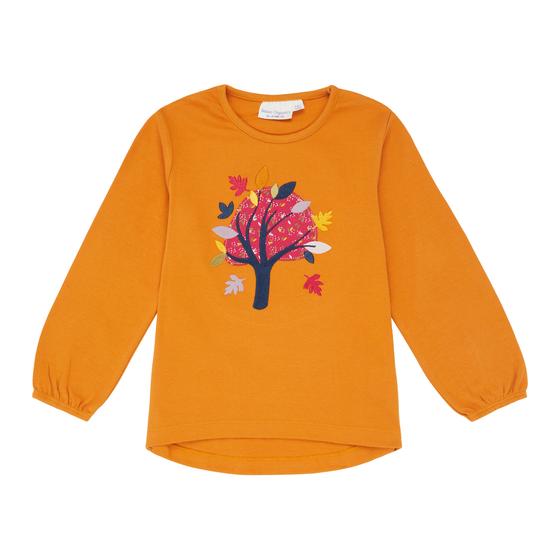 Langarmshirt "Tree", Biobaumwolle, GOTS, orange