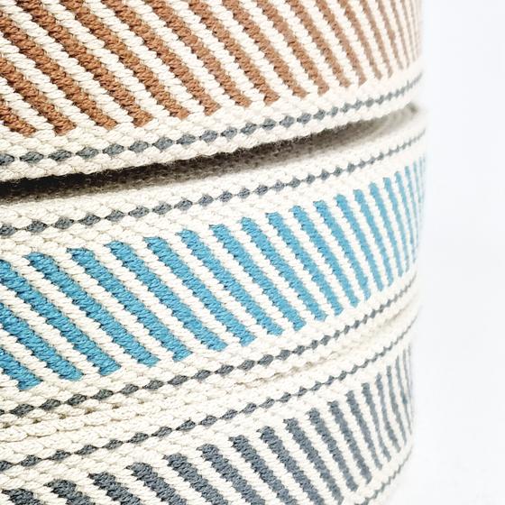 Gurtband Herringbone 32mm grau