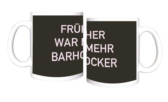 Alle, die Kneipen und Bars lieben, die am liebsten an der Theke sitzen sind bei dieser Tasse richtig - Der Kaffeebecher als das besondere Geschenk für Nachtschwärmer