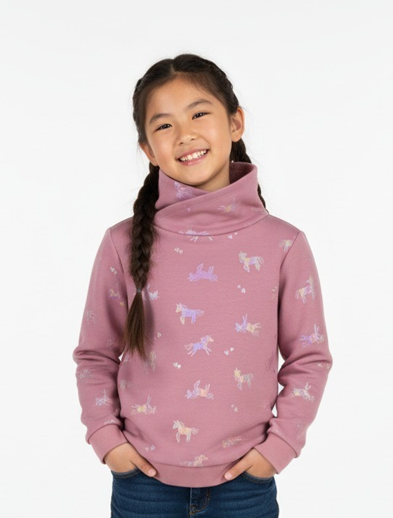 Sweatshirt "Unicorn", angeraut, rose