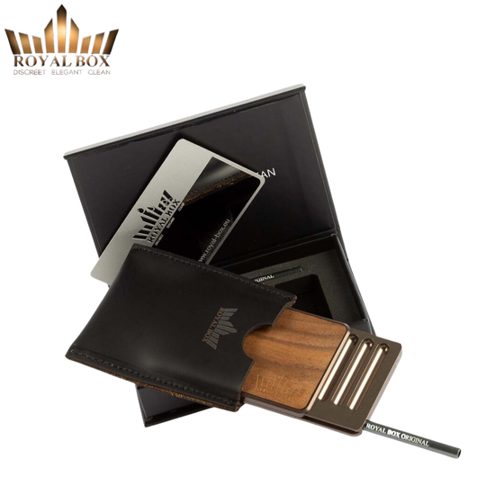 Snuff Set, Royal Box, olivenbraun