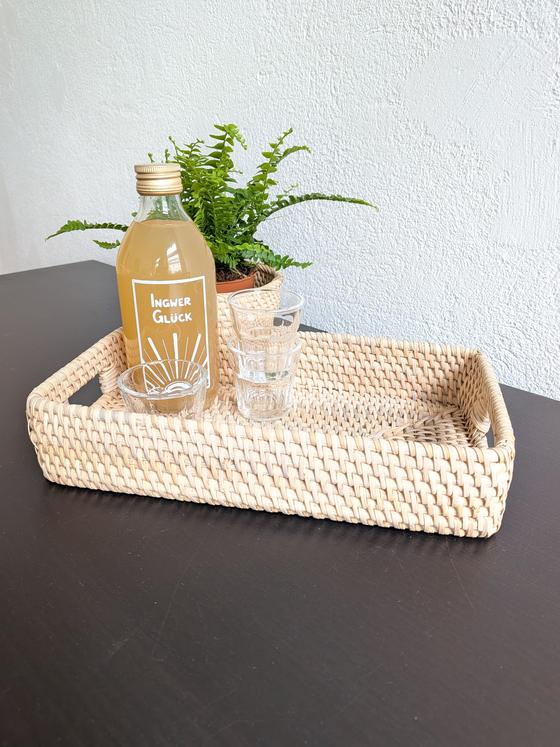 Tablett aus Rattan Kecil