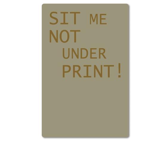 Kraeftiger Kuehlschrankmagnet aus Magnetfolie in ungefaehrer Groesse einer Bankkarte - Beste Denglisch-Sprueche - Sit me not under print. 