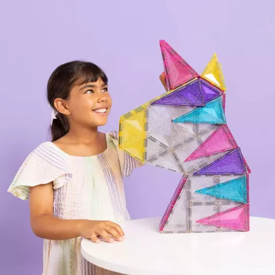 Connetix Magnetbausteine Glitter Unicorn Pack 56 Teile 