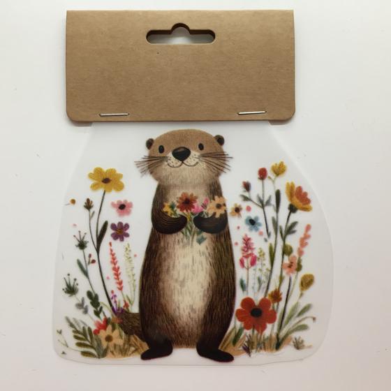 Bügelbild Otter Glück