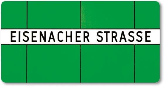 Eisenacher Strasse U-Bahnhof Magnet Souvenir Berlin - Geschenkidee von tom bäcker - U7 - Schöneberg - Goltzstraße