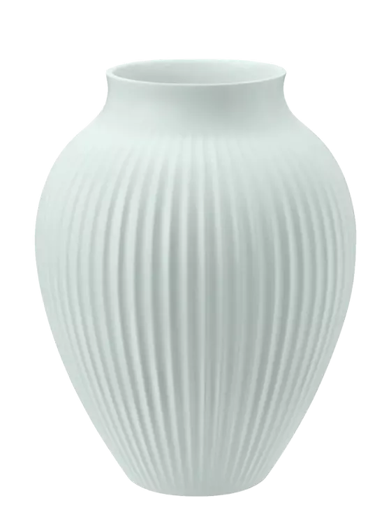 Vase Ripple Mat Ice Blue von Knabstrup