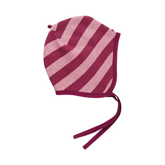 Strickmütze aus Wolle-Baumwolle-Mix, zwei Farben