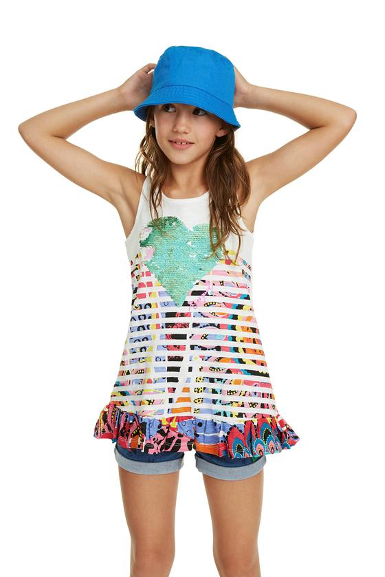 Top "Oregon" mit Herz aus Wendepailletten