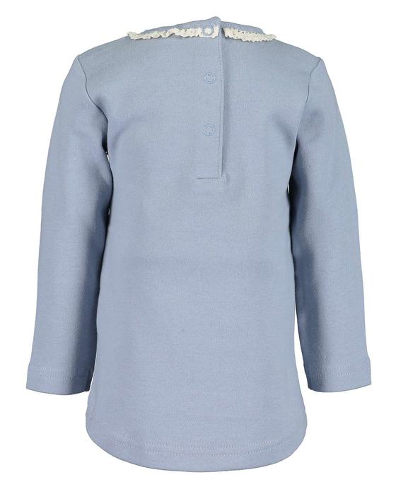 Langarmshirt "Lovely Girl", reine Baumwolle, mittelblau