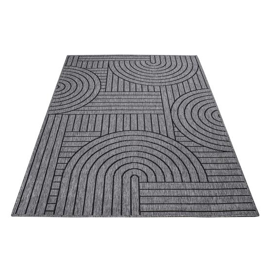 DUO Rug wendbarer Teppich antrazit grau