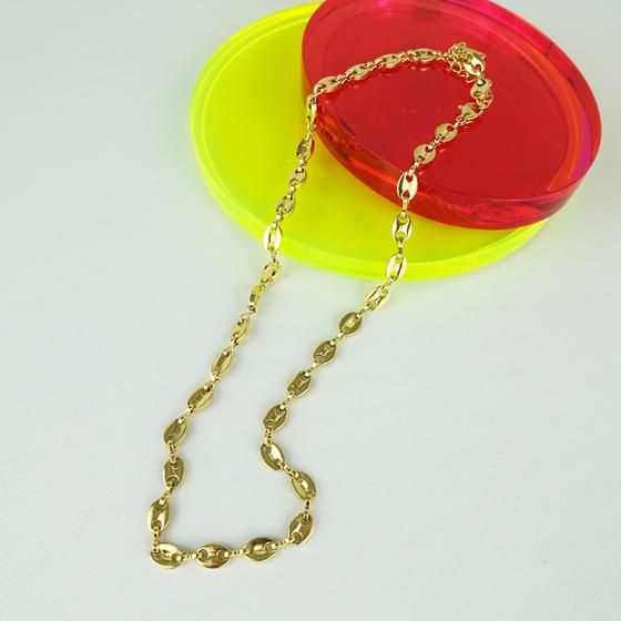 goldmarie Kette PURE CHAIN LENS Stahl vergoldet