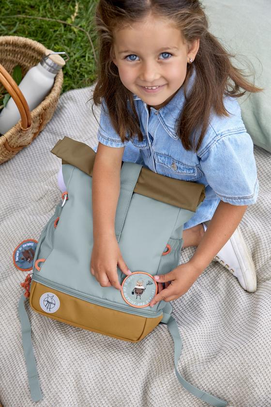 Lässig Kindergartenrucksack - Rolltop - Nature, Hellblau