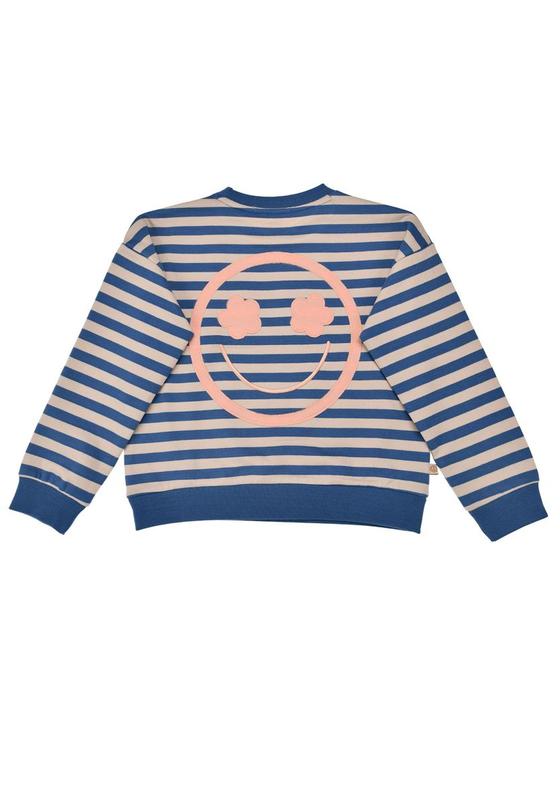 Sweatshirt "Smiley", Baumwolle, angeraut, blue