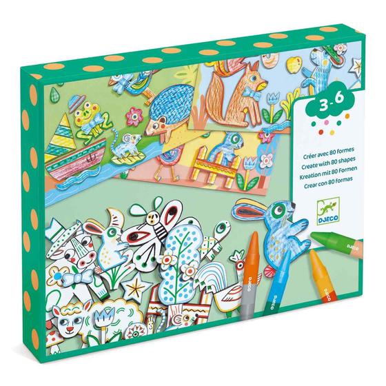 Djeco Kreation mit 80 Formen Tiere