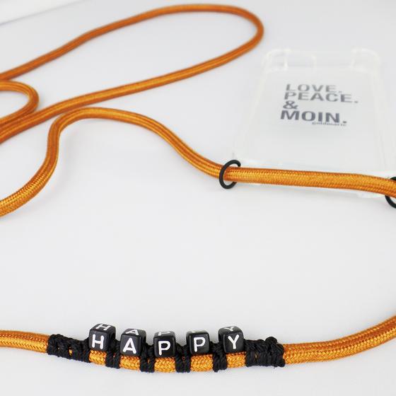 goldmarie Handykette HAPPY Nylon kupfer-schwarz
