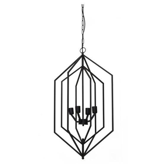 Lampe | Hängeleuchte ANASTASIA - Mattes Schwarz