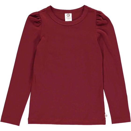 Müsli by Green Cotton Cozy Me Langarmshirt Puffärmel Cabernet