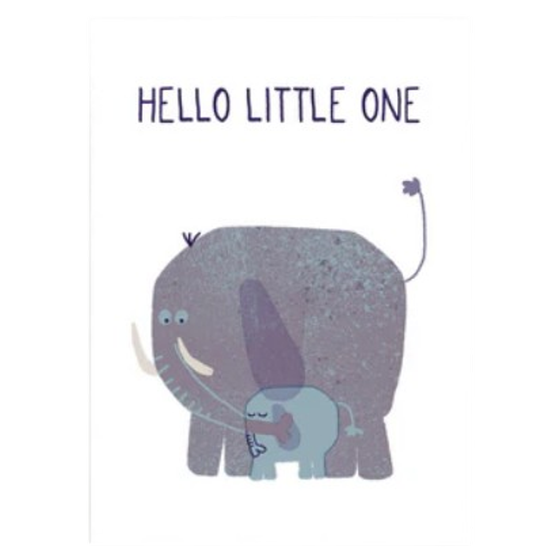 Hello Little One Postcard von jungwiealt