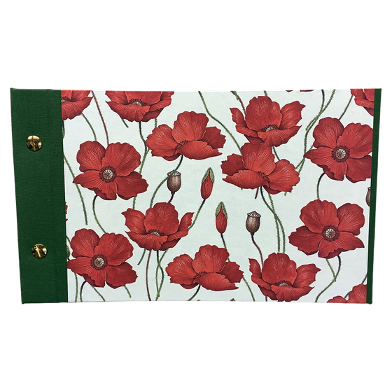 Fotoalbum - Mohnblumen, Italienisches Buntpapier