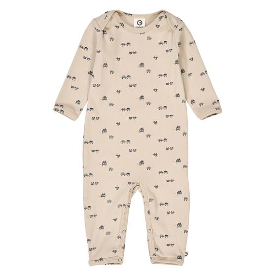 Müsli by Green Cotton Strampler Train Oak Root Deep Green