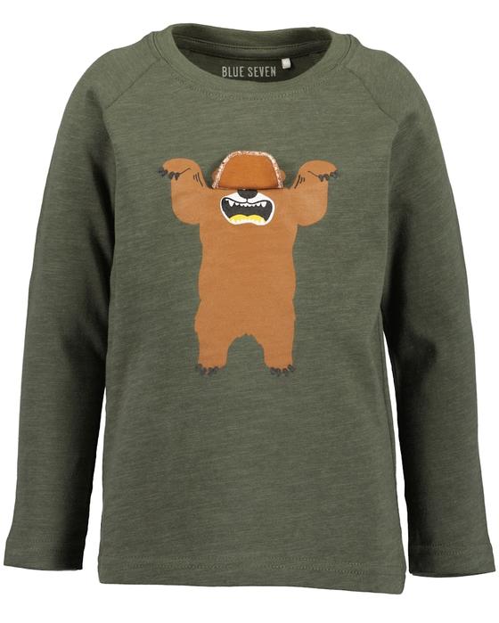 Langarmshirt "Bär", Biobaumwolle, GOTS-zertifiziert, schilf