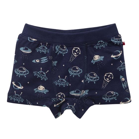 People wear Organic Boxershorts 2er Pack Weltall Nachtblau