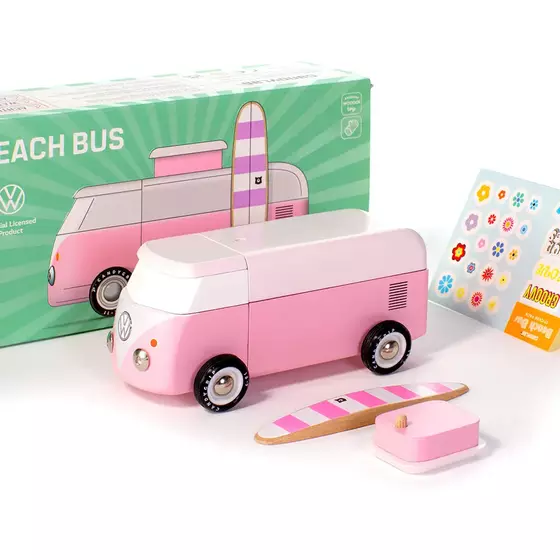 VW Beach Bus Pink von Candylab