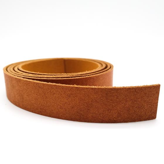 Lederriemen Velours 20mm - hellbraun