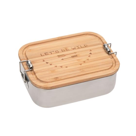 Kinder Brotdose - Lunchbox Edelstahl Bamboo Adventure