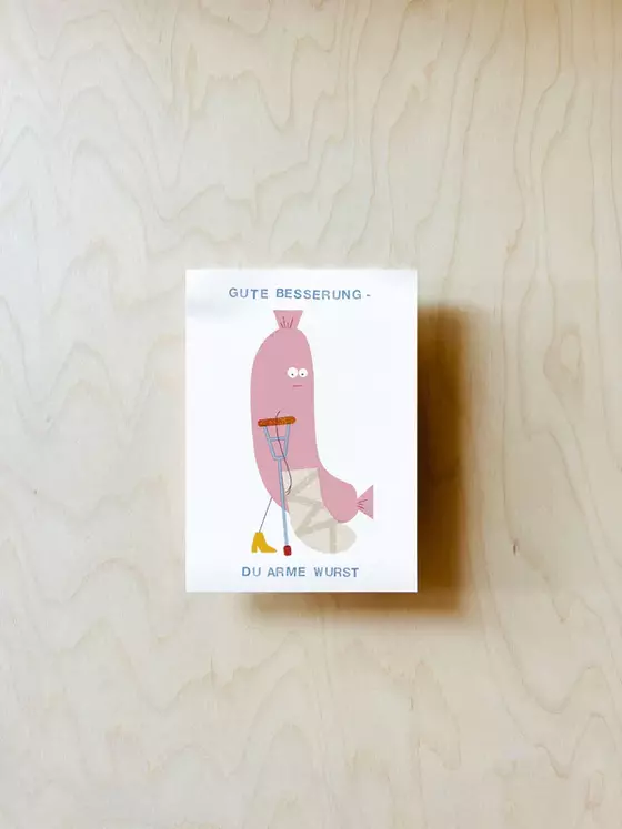 Arme Wurst, Postkarte von jungwiealt