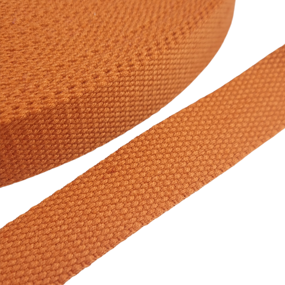 Gurtband Baumwolle 25mm – smokey orange