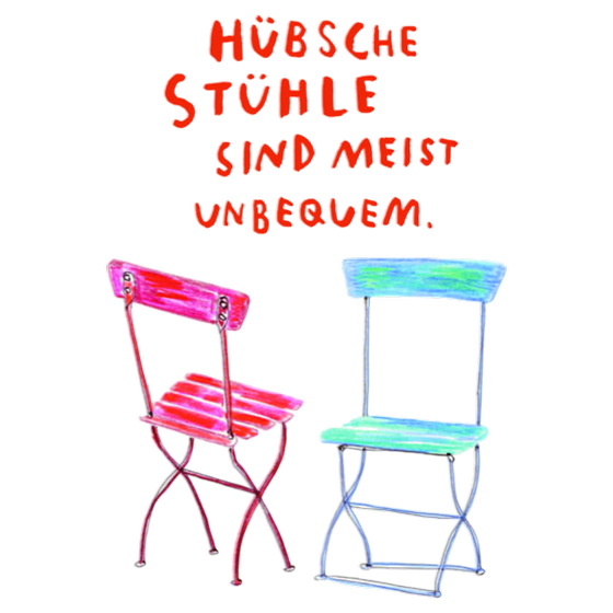 Silke Schmidt, Postkarte Stühle