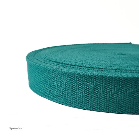 Gurtband Baumwolle Polyester jadegrün zum TAschen nähen bei Spreefee kaufen