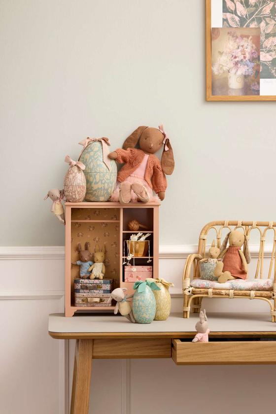 Maileg Osterei mit Mikro Kaninchen Klein Dusty Blue